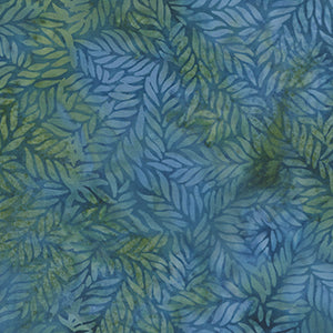 Bali Island Batiks - Blue Floral by Island Batiks