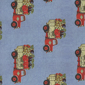 Farm and Garden - Blue Novelty by Moda