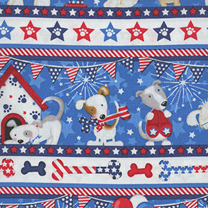 Patriotic Pooch - Blue Patriotic by Studio E