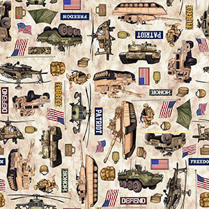 Patriot - Cream Patriotic by Quilting Treasures