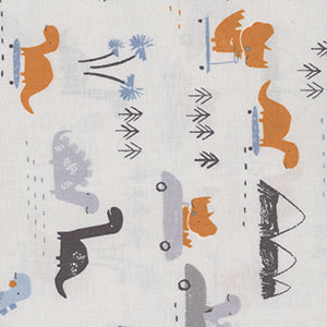 Fossil Folks - White Novelty by Northcott