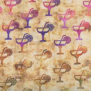 Cocktail Hour - Gold Novelty by Quilting Treasures