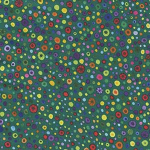 Essentials Glass Beads - Green Geometric by Wilmington Prints
