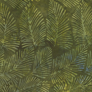 Bali Island Batiks - Green Floral by Island Batiks