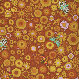 Camp Kitchy La La - Orange Floral by Andover