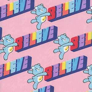 Care Bears Believe - Pink Novelty by Camelot Fabrics