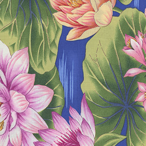 Flower Festival 2 - Blue Plum by Benartex