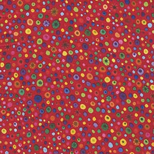 Essentials Glass Beads - Red Geometric by Wilmington Prints