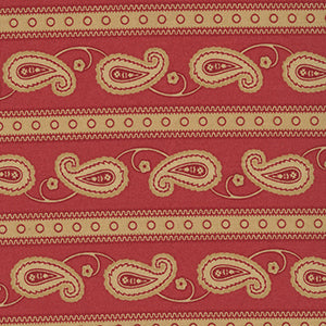 Polka Dots and Paisleys - Red Geometric by Moda