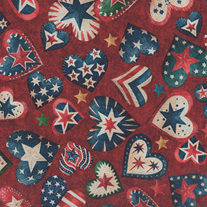 All American Snowman - Red Patriotic by Quilting Treasures