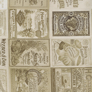 Farm and Garden - Tan Novelty by Moda