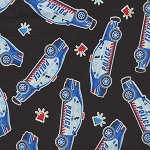 Save the Day - Black Novelty Fat Quarter by Benartex