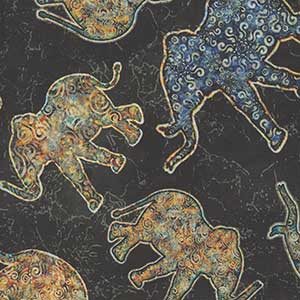 Savannah - Black Novelty Fat Quarter by Quilting Treasures