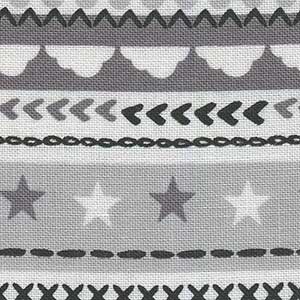 Hearts and Stripes - Gray Geometric Fat Quarter | Michael Miller CX8788-GRAY