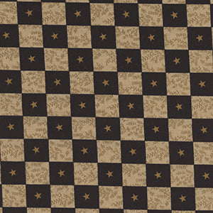 Cavalier Crows - Black Geometric Fat Quarter by Henry Glass