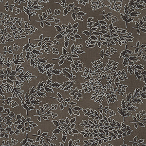 Holiday Flourish - Snow Flower - Black Floral Fat Quarter by Robert Kaufman