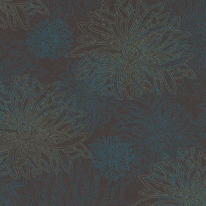 AGF Floral Elements - Black Floral Fat Quarter by Miscellaneous