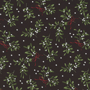 Our Gnome To Yours - Black Floral Fat Quarter by Wilmington Prints