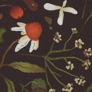 Woodland Mushrooms - Black Novelty | David Textiles DX-4210-BLACK
