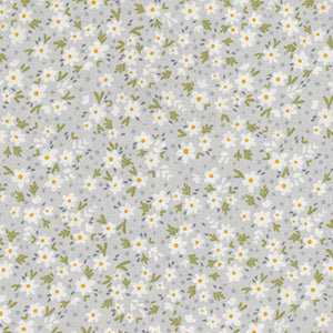 Snow Fall - Gray Floral Fat Quarter by Benartex