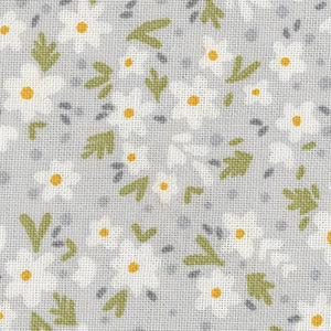 Snow Fall - Gray Floral Fat Quarter | Benartex 17040-08