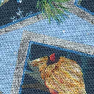 First Frost Birds - Blue Christmas | Quilting Treasures 27438-B