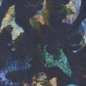 Untamed - Blue Fat Quarter by Quilting Treasures