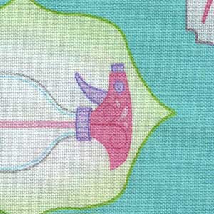 A Cut Above - Blue Novelty Fat Quarter | Quilting Treasures 28753-Q