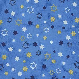 Stonehenge Happy Hanukkah - Blue Fat Quarter by Northcott