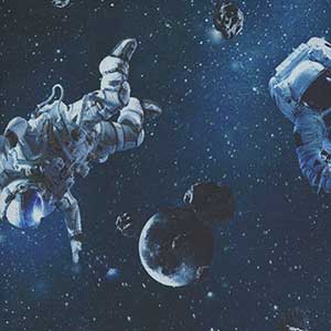 Universe - Blue Novelty Fat Quarter by Northcott