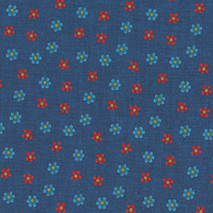 Something To Crow About - Blue Floral Fat Quarter by Benartex