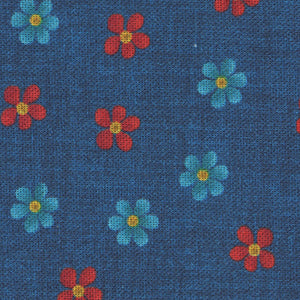 Something To Crow About - Blue Floral Fat Quarter | Benartex 16084-56
