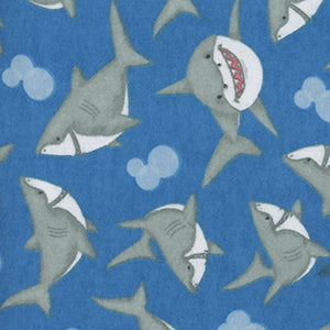 Comfy Prints Flannel - Blue Novelty Fat Quarter by AE Nathan
