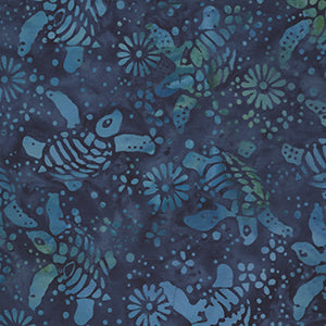 Bali Island Batiks - Blue Novelty Fat Quarter by Island Batiks