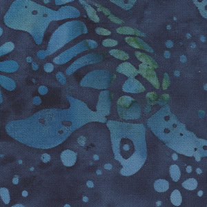 Bali Island Batiks - Blue Novelty Fat Quarter | Island Batiks TURTLE-BLUE MARINE