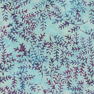 Bali Island Batiks - Blue Floral Fat Quarter by Island Batiks