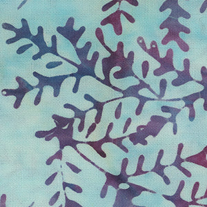 Bali Island Batiks - Blue Floral Fat Quarter | Island Batiks SPRIG TTHYME-TEAL