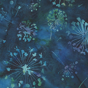 Hoffman Print - Blue Floral Fat Quarter by Hoffman California