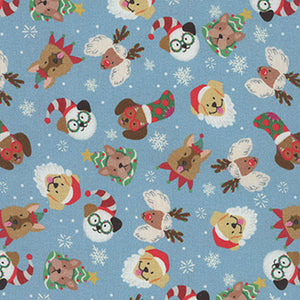 Christmas Miniatures III - Blue Christmas Fat Quarter by P&B Textiles