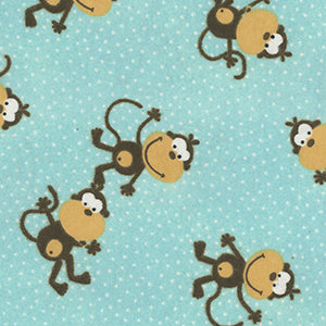 Comfy Prints Flannel - Blue Novelty Fat Quarter by AE Nathan