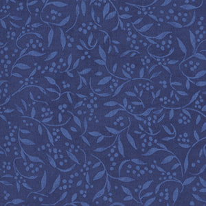 Country Blue - Blue Floral Fat Quarter by Wilmington Prints