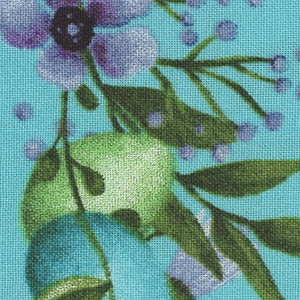 Easter Stripes - Blue Floral | David Textiles 3891-4C