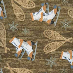 Pine Cone Lodge - Brown Christmas Fat Quarter by Henry Glass