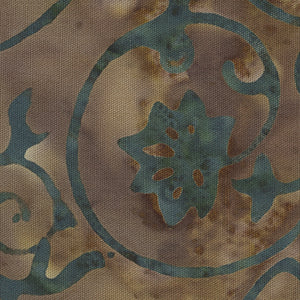 Banyan Batiks at Dusk - Brown Floral Fat Quarter | Northcott 83122-68