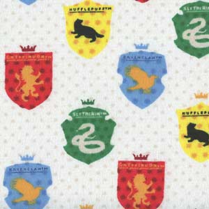 Harry Potter - White Novelty Fat Quarter by Camelot Fabrics