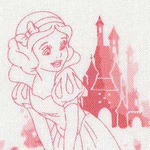 Disney Forever Princesses - White Novelty Fat Quarter | Camelot Fabrics 851005-11