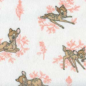 Disney Baby Bambi - White Novelty Fat Quarter by Camelot Fabrics
