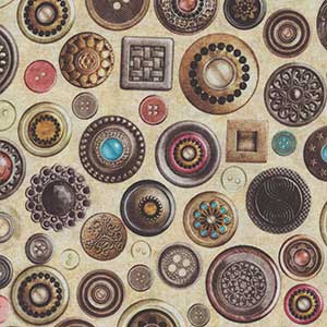 Sew Lovely - Cream Novelty Fat Quarter by Quilting Treasures