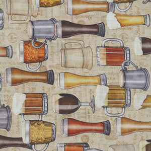 On Tap - Cream Novelty Fat Quarter by Quilting Treasures