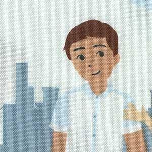 Paper Doll Park - White Novelty | Michael Miller CX814-SPRI